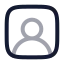 Squareuserround icon with twotone rounded style