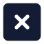 Squarex icon with solid standard style