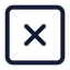 Squarex icon with stroke standard style