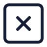 Square X icon preview