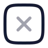 Square X icon preview