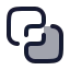 Squaresexclude icon with duotone rounded style