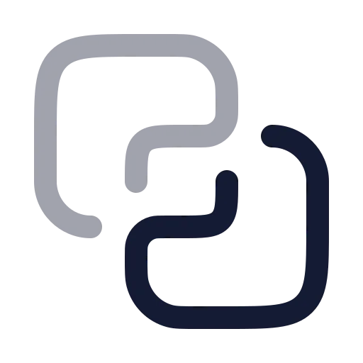 Squares Exclude Icon in Twotone Rounded style