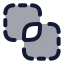 Squaresintersect icon with duotone rounded style