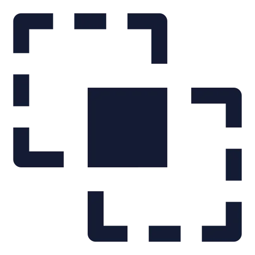 Squares Intersect Icon in Solid Sharp style