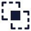 Squaresintersect icon with solid sharp style