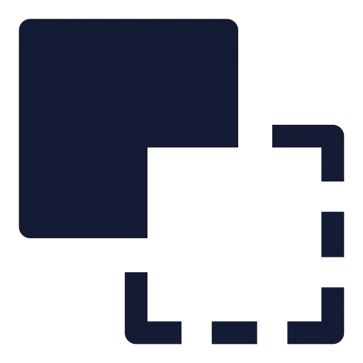 Squares Subtract Icon in Solid Sharp style