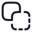 Squaressubtract icon with stroke rounded style