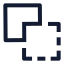 Squaressubtract icon with stroke sharp style