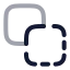 Squaressubtract icon with twotone rounded style