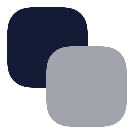 Squares Unite Icon in Bulk Rounded style