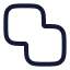 Squaresunite icon with stroke rounded style