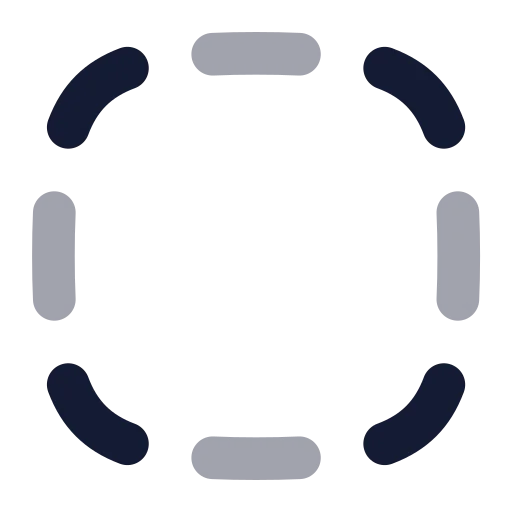 Squircle Dashed Icon in Bulk Rounded style