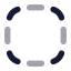 Squircledashed icon with bulk rounded style