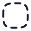 Squircledashed icon with stroke rounded style