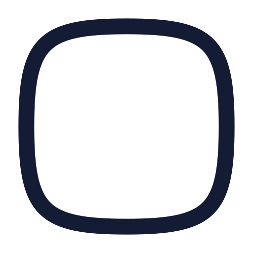 Squircle Icon in Stroke Sharp style