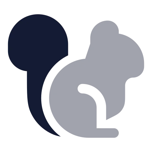 Squirrel Icon in Bulk Rounded style