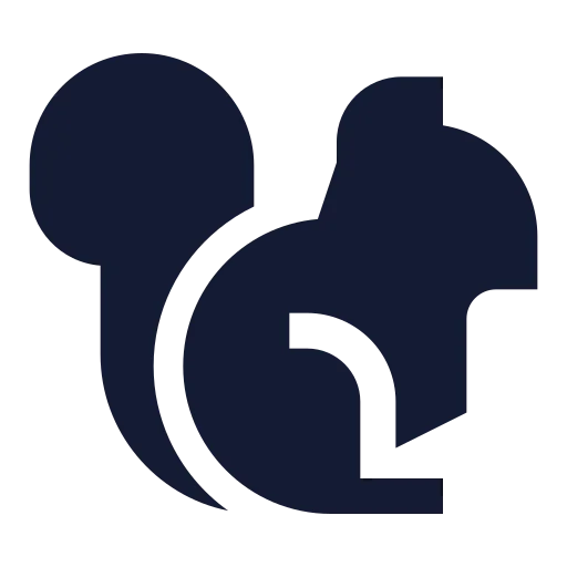Squirrel Icon in Solid Sharp style