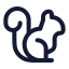 Squirrel icon with stroke rounded style