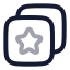 Stackstar icon with twotone rounded style