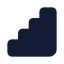 Stairs icon with solid standard style