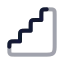 Stairs icon with twotone rounded style
