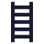 Stairs icon with solid sharp style