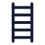 Stairs icon with stroke rounded style