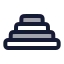 Stairs icon with duotone rounded style