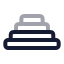 Stairs icon with twotone rounded style