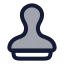 Stamp icon with duotone rounded style