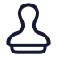 Stamp icon with stroke rounded style