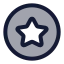 Starcircle icon with duotone standard style