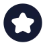 Starcircle icon with solid standard style