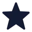 Star icon with solid sharp style