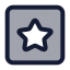 Starsquare icon with duotone standard style