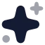 Stars icon with bulk rounded style