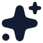 Stars icon with solid rounded style