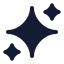 Stars icon with solid sharp style
