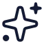 Stars icon with stroke standard style