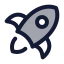 Startup icon with duotone rounded style