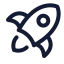 Startup icon with stroke rounded style