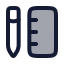 Stationery icon with duotone rounded style