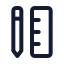 Stationery icon with stroke standard style