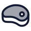 Steak icon with duotone rounded style