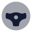 Steering icon with bulk rounded style