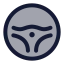 Steering icon with duotone rounded style