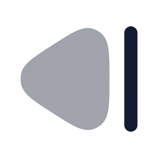 Step Back Icon in Bulk Rounded style