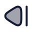 Stepback icon with duotone rounded style