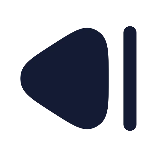 Step Back Icon in Solid Rounded style